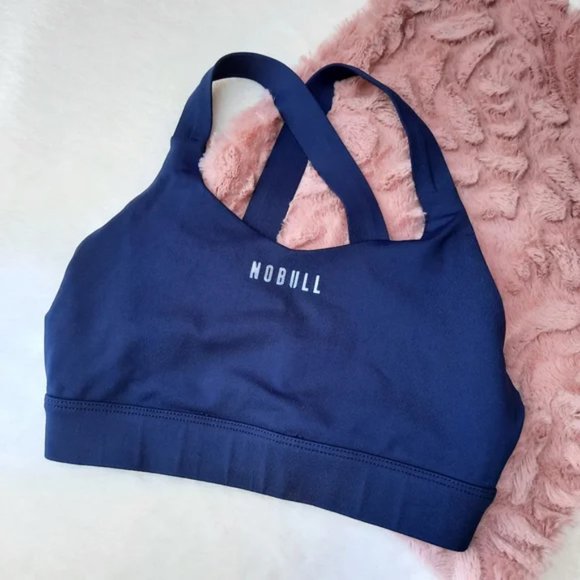 NoBull Pace Sports Bra Cross Back No Bull Training Workout Lounge Small Blue - Picture 3 of 13